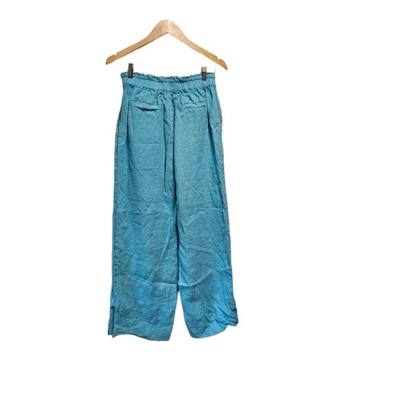 MICHAEL STARS Jules Linen Pants Blue Size SMALL Retail- $168 - Picture 2 of 4